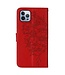 YB Rood Vlinder Bookcase Hoesje voor de iPhone 15 Pro