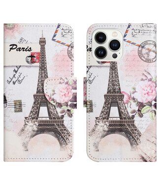 SoFetch Eiffel Tower Bookcase Hoesje iPhone 15 Pro
