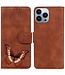 SoFetch Bruin Vlinder Bookcase Hoesje voor de iPhone 15 Pro