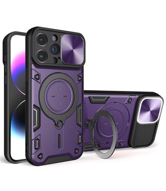 SoFetch Paars Kickstand TPU Hoesje iPhone 15 Pro