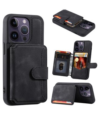 SoFetch Zwart RFID Bookcase Hoesje iPhone 15 Pro