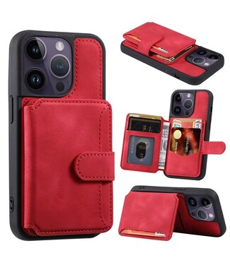 SoFetch Rood RFID Bookcase Hoesje iPhone 15 Pro