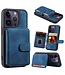 SoFetch Navy Blauw RFID Bookcase Hoesje voor de iPhone 15 Pro