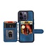SoFetch Navy Blauw RFID Bookcase Hoesje voor de iPhone 15 Pro