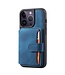 SoFetch Navy Blauw RFID Bookcase Hoesje voor de iPhone 15 Pro