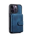 SoFetch Navy Blauw RFID Bookcase Hoesje voor de iPhone 15 Pro
