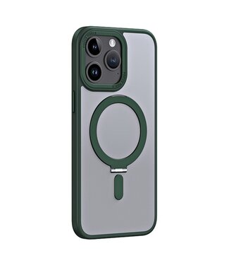 SoFetch Midnight Groen Ringhouder Hybride Hoesje iPhone 15 Pro