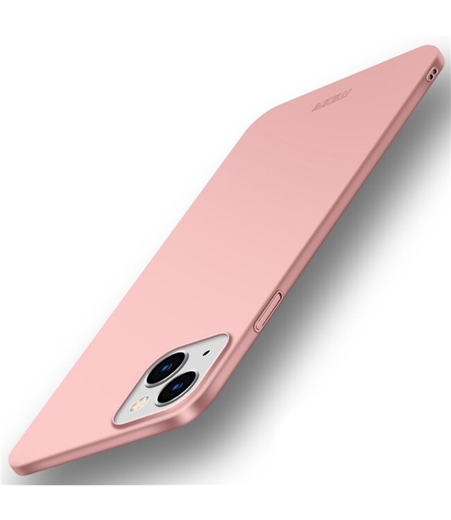 Mofi Roze Slim Mat Hardcase Hoesje voor de iPhone 15 Pro