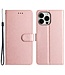 SoFetch Rosegoud Zijde Bookcase Hoesje met Koord voor de iPhone 15 Pro