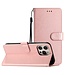 SoFetch Rosegoud Zijde Bookcase Hoesje met Koord voor de iPhone 15 Pro