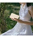 SoFetch Goud Zijde Bookcase Hoesje met Koord voor de iPhone 15 Pro