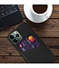 SoFetch Zwart Pasjeshouder Zakelijk Faux Leder Hoesje voor de iPhone 15 Pro