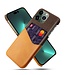 SoFetch Oranje Pasjeshouder Zakelijk Faux Leder Hoesje voor de iPhone 15 Pro