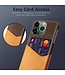SoFetch Oranje Pasjeshouder Zakelijk Faux Leder Hoesje voor de iPhone 15 Pro