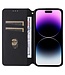 SoFetch Zwart Modern Bookcase Hoesje voor de iPhone 15 Pro