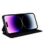 SoFetch Zwart Modern Bookcase Hoesje voor de iPhone 15 Pro