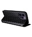 SoFetch Zwart Modern Bookcase Hoesje voor de iPhone 15 Pro