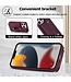 SoFetch Bordeaux Rood Pasjeshouder Wallet Hoesje met Koord voor de iPhone 15 Pro