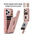 SoFetch Roze Pasjeshouder Wallet Hoesje met Koord voor de iPhone 15 Pro