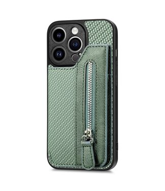 SoFetch Groen Pasjeshouder Faux Leder Hoesje iPhone 15 Pro