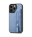 SoFetch Blauw Pasjeshouder Faux Leder Hoesje voor de iPhone 15 Pro