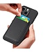 SoFetch Zwart Pasjeshouder Faux Leder Hoesje voor de iPhone 15 Pro