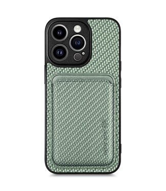 SoFetch Groen Pasjeshouder Faux Leder Hoesje iPhone 15 Pro