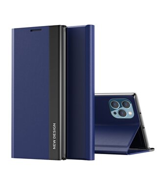 SoFetch Donkerblauw Stijlvol Faux Leder Hoesje iPhone 15 Pro