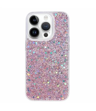 SoFetch Roze Glitters TPU Hoesje iPhone 15 Pro