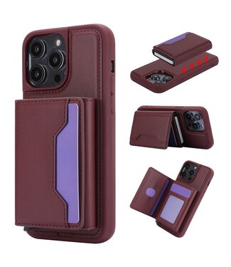 SoFetch Bordeaux Rood RFID 2-in-2 Hoesje iPhone 15 Pro