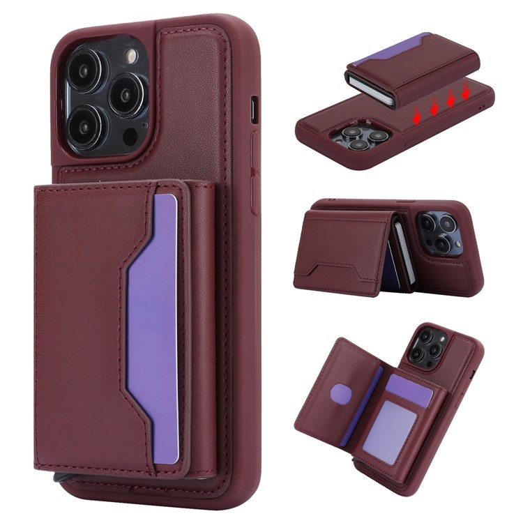 SoFetch Bordeaux Rood RFID 2-in-2 Hoesje iPhone 15 Pro ...