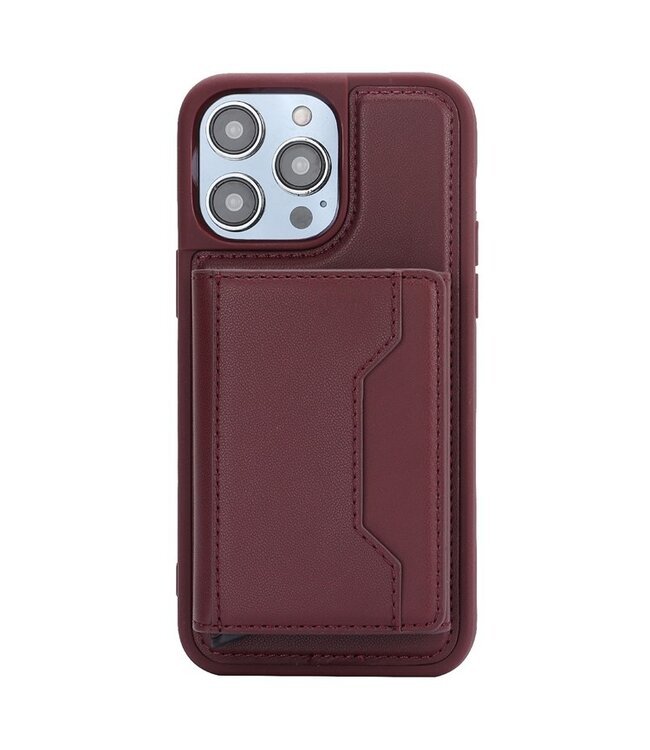 SoFetch Bordeaux Rood RFID 2-in-2 Hoesje iPhone 15 Pro ...