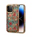 SoFetch Pasjeshouder Bloemen Hybride Hoesje voor de iPhone 15 Pro