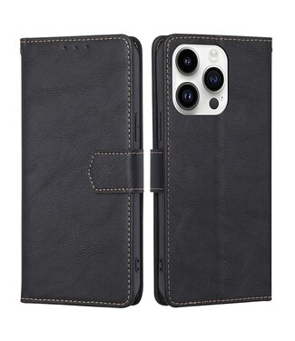 SoFetch Zwart RFID Faux Leder Hoesje iPhone 15 Pro