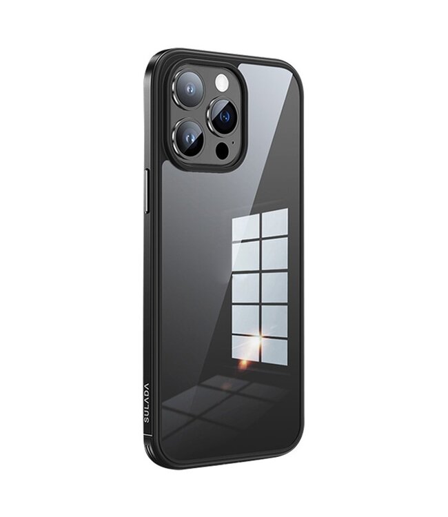SULADA Zwart Spiegel Hybride Hoesje voor de iPhone 15 Pro