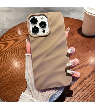 SoFetch Bruin Golvend TPU Hoesje iPhone 15 Pro