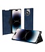 SoFetch Blauw Nappa Bookcase Hoesje voor de iPhone 15 Pro