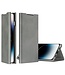 SoFetch Grijs Nappa Bookcase Hoesje voor de iPhone 15 Pro