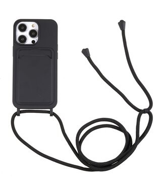 SoFetch Zwart TPU Hoesje met Koord iPhone 15 Pro
