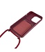 SoFetch Bordeaux Rood TPU Hoesje met Koord voor de iPhone 15 Pro