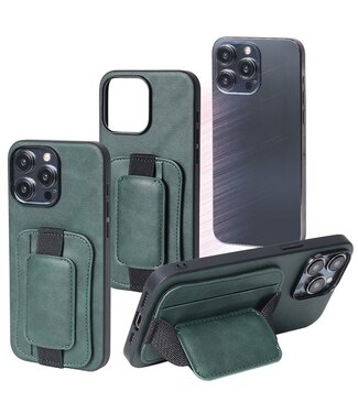 SoFetch Groen Houder Faux Leder Hoesje iPhone 15 Pro