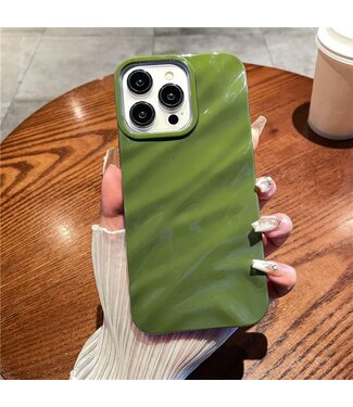 SoFetch Groen Golvend TPU Hoesje iPhone 15 Pro