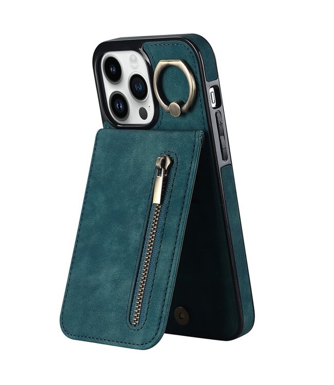 SoFetch Blauw RFID 2-in-1 Hoesje voor de iPhone 15 Pro