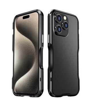 Luphie Zwart Valbestendig Bumper Hoesje iPhone 15 Pro