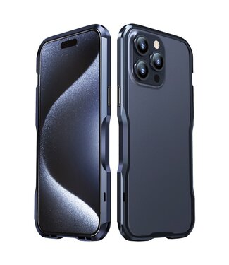 Luphie Donkerblauw Valbestendig Bumper Hoesje iPhone 15 Pro