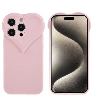 SoFetch Roze Hartje TPU Hoesje iPhone 15 Pro