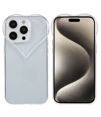 SoFetch Transparant Hartje TPU Hoesje iPhone 15 Pro