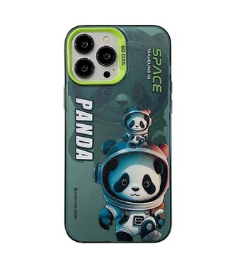 SoFetch Groen Panda Astronaut Hybride Hoesje iPhone 15 Pro