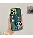 SoFetch Groen Panda Astronaut Hybride Hoesje voor de iPhone 15 Pro