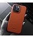 Melkco Oranje Litchee Hybride Hoesje voor de iPhone 15 Pro